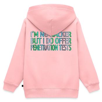 hack the box bday anonymous expect us encrypt - Kinder Premium Organic Zip Hoodie - Rosa - Hinten - AI Model Kid Female (0cm)