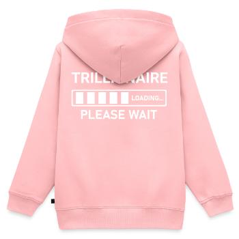 Billionaire lädt bitte warten - Kinder Premium Organic Zip Hoodie - Rosa - Hinten - AI Model Kid Female (0cm)