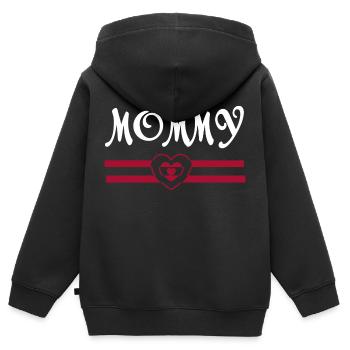 Schwangerschaft Babyparty Babyshower Boy Girl - Kinder Premium Organic Zip Hoodie - Schwarz - Hinten - AI Model Kid Male (0cm)
