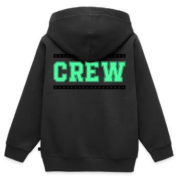 Équipage - Sweat Premium à capuche zippé enfant bio - noir - Dos - AI Model Kid Male (0cm)