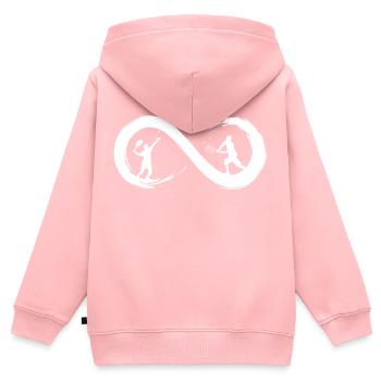 Tennis bis ins Unendliche - Kinder Premium Organic Zip Hoodie - Rosa - Hinten - AI Model Kid Female (0cm)