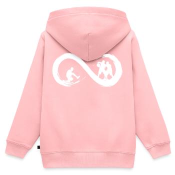 Basketball à l’infini - Sweat Premium à capuche zippé enfant bio - rose - Dos - AI Model Kid Female (0cm)