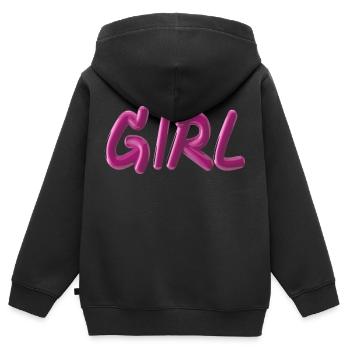Fille - Sweat Premium à capuche zippé enfant bio - noir - Dos - AI Model Kid Male (0cm)