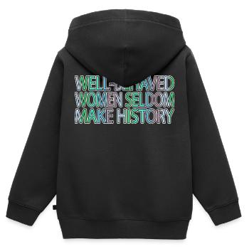 woman geek patriarchy are nine - Kids Premium Organic Zip-up Hoodie - black - Back - AI Model Kid Male (0cm)