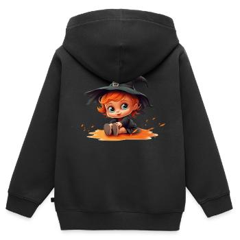 Halloween baby witch - Kids Premium Organic Zip-up Hoodie - black - Back - AI Model Kid Male (0cm)