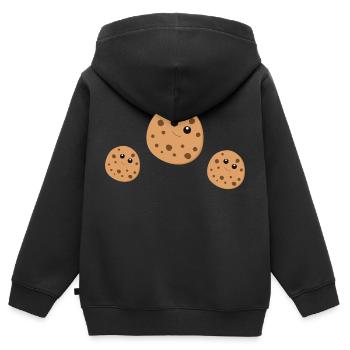 Cookies - Kinder Premium Organic Zip Hoodie - Schwarz - Hinten - AI Model Kid Male (0cm)