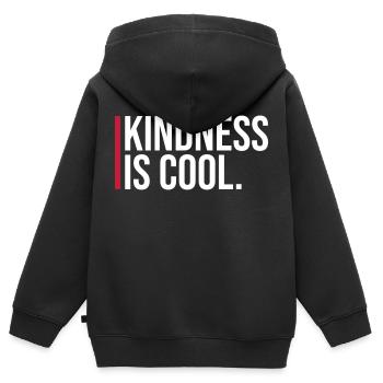 La gentillesse est cool gentillesse gentillesse dicton - Sweat Premium à capuche zippé enfant bio - noir - Dos - AI Model Kid Male (0cm)