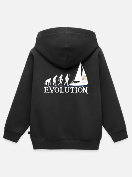Evolution weiße Ausführung - Kinder Premium Organic Zip Hoodie - Schwarz