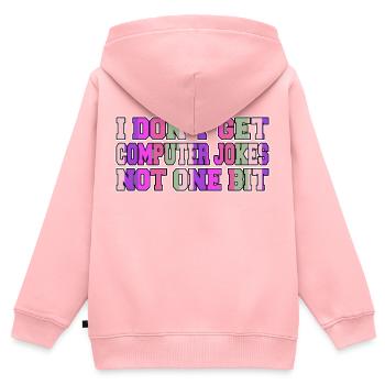 robotics statement birthday present - Kinder Premium Organic Zip Hoodie - Rosa - Hinten - AI Model Kid Female (0cm)