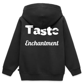 Happy Culinary Adventure Quotes - Kids Premium Organic Zip-up Hoodie - black - Back - AI Model Kid Male (0cm)