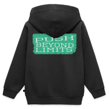 Conseils Citations d’endurance d’anniversaire - Sweat Premium à capuche zippé enfant bio - noir - Dos - AI Model Kid Male (0cm)