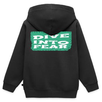 boldness cultivating courage adventure activities - Kinder Premium Organic Zip Hoodie - Schwarz - Hinten - AI Model Kid Male (0cm)