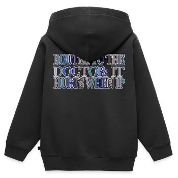 Hacking White Hat Hacking Information Security - Kids Premium Organic Zip-up Hoodie - black - Back - AI Model Kid Male (0cm)