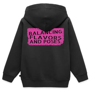 Gastronomy Funny Quote Culinary Adventures - Kids Premium Organic Zip-up Hoodie - black - Back - AI Model Kid Male (0cm)