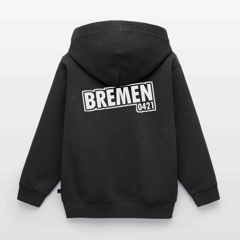 Bremen - 0421 - Area Code Kids Premium Organic Zip-up Hoodie