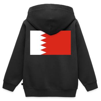 Bahrain - Kinder Premium Organic Zip Hoodie - Schwarz - Hinten - AI Model Kid Male (0cm)