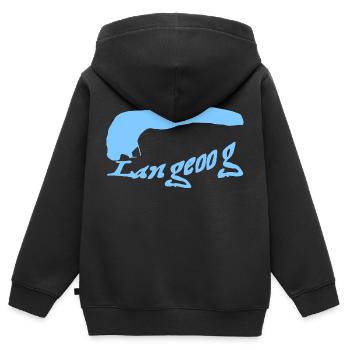 Langeoog Tattoo - Kinder Premium Organic Zip Hoodie - Schwarz - Hinten - AI Model Kid Male (0cm)