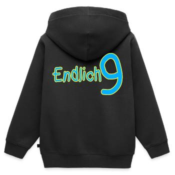 9. Geburtstag Geschenk Sohn Tochter - Kinder Premium Organic Zip Hoodie - Schwarz - Hinten - AI Model Kid Male (0cm)