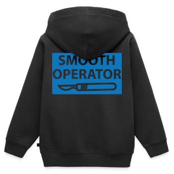 Doktor / Arzt: Smooth Operator - Kinder Premium Organic Zip Hoodie - Schwarz - Hinten - AI Model Kid Male (0cm)