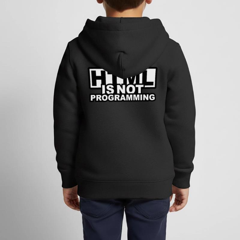 HTML is NOT Programming Kids Premium Organic Zip-up Hoodie