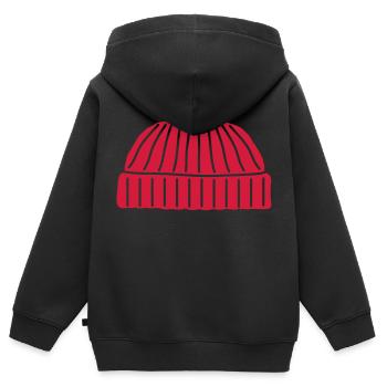 Cap - Kids Premium Organic Zip-up Hoodie - black - Back - AI Model Kid Male (0cm)
