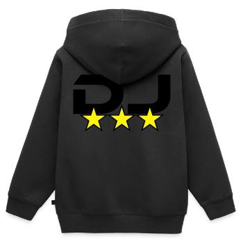 DJ *** - Sweat Premium à capuche zippé enfant bio - noir - Dos - AI Model Kid Male (0cm)
