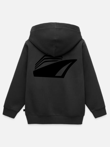 Schiff - Kinder Premium Organic Zip Hoodie - Schwarz