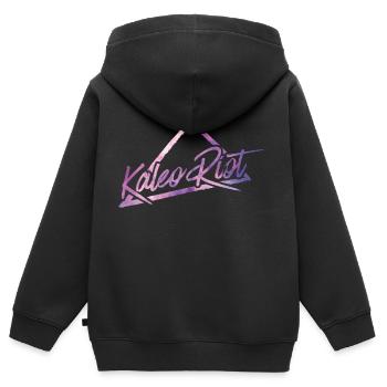 Kaleo Riot merchandise (Kein Hintergrund) - Kinder Premium Organic Zip Hoodie - Schwarz - Hinten - AI Model Kid Male (0cm)