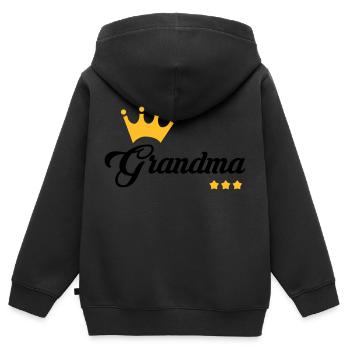 Großmütter / Oma / Mami / Großmutter / Mamy - Kinder Premium Organic Zip Hoodie - Schwarz - Hinten - AI Model Kid Male (0cm)