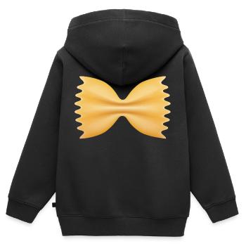 Pâtes - Sweat Premium à capuche zippé enfant bio - noir - Dos - AI Model Kid Male (0cm)