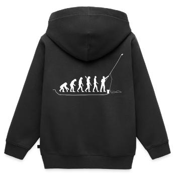 Evolution Fensterputzen Fassade abwaschen Reinigen - Kinder Premium Organic Zip Hoodie - Schwarz - Hinten - AI Model Kid Male (0cm)
