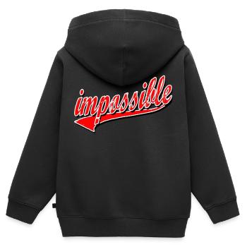impossible unmöglich dieb bandit gym training cap - Kinder Premium Organic Zip Hoodie - Schwarz - Hinten - AI Model Kid Male (0cm)