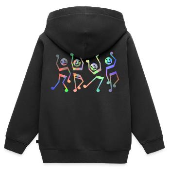 Dance - Kinder Premium Organic Zip Hoodie - Schwarz - Hinten - AI Model Kid Male (0cm)