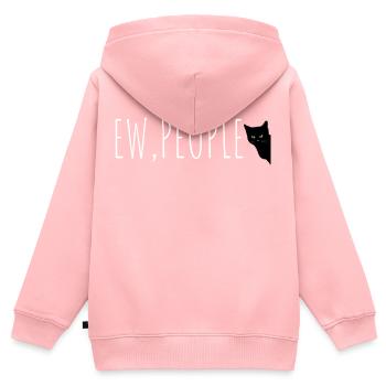 ew, people! - Kids Premium Organic Zip-up Hoodie - rose - Back - AI Model Kid Female (0cm)