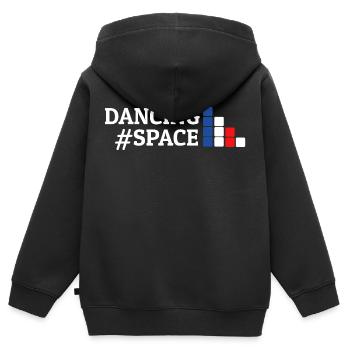 Dancing Dance Music - Kinder Premium Organic Zip Hoodie - Schwarz - Hinten - AI Model Kid Male (0cm)