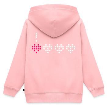 Cœur vivant. - Sweat Premium à capuche zippé enfant bio - rose - Dos - AI Model Kid Female (0cm)