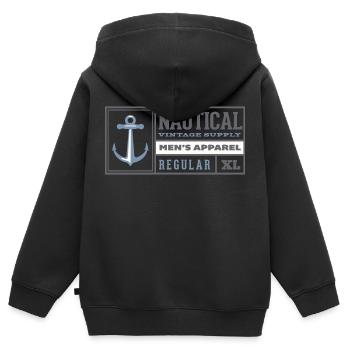 Nautical - Kids Premium Organic Zip-up Hoodie - black - Back - AI Model Kid Male (0cm)