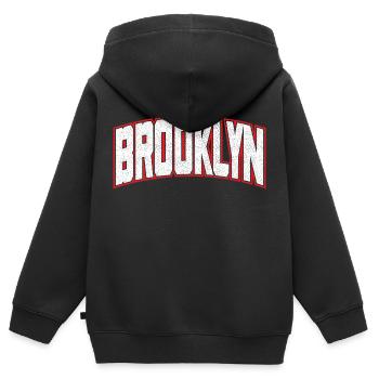 Brooklyn - Kinder Premium Organic Zip Hoodie - Schwarz - Hinten - AI Model Kid Male (0cm)