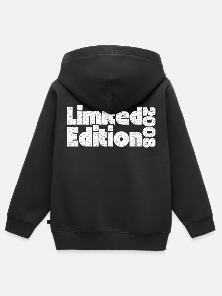 Limitierte Auflage 2008 - Kinder Premium Organic Zip Hoodie - Schwarz
