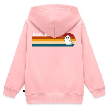 Funny and Scary Boo Ew People - Kids Premium Organic Zip-up Hoodie - rose - Back - AI Model Kid Female (0cm)