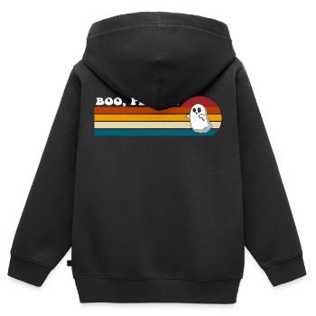 Lustige und beängstigende Buh-Ew-Leute - Kinder Premium Organic Zip Hoodie - Schwarz - Hinten - AI Model Kid Male (0cm)