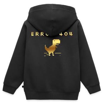 Karikatur Glücklich Vektor Figur Symbol Lustiges Design Niedlich - Kinder Premium Organic Zip Hoodie - Schwarz - Hinten - AI Model Kid Male (0cm)