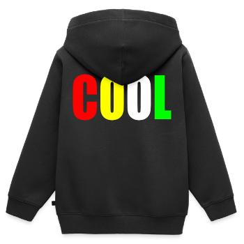 Cool - Sweat Premium à capuche zippé enfant bio - noir - Dos - AI Model Kid Male (0cm)