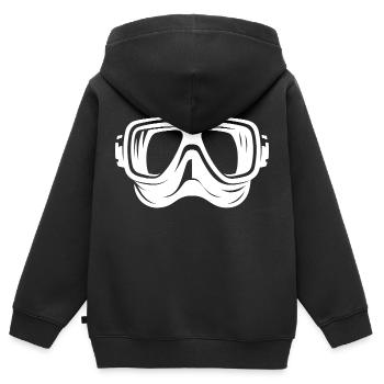 Einfache Taucherbrille Logo Style - Kinder Premium Organic Zip Hoodie - Schwarz - Hinten - AI Model Kid Male (0cm)