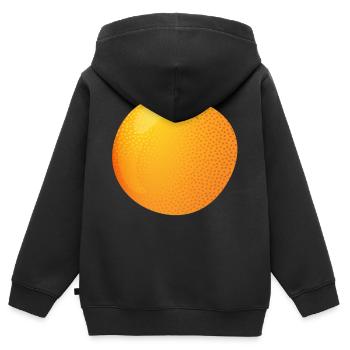 Orange - Kids Premium Organic Zip-up Hoodie - black - Back - AI Model Kid Male (0cm)