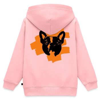Pixel malowany buldog 2 - Kids Premium Organic Zip-up Hoodie - rose - Back - AI Model Kid Female (0cm)