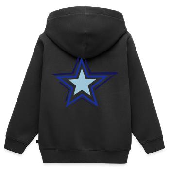 etoile - Sweat Premium à capuche zippé enfant bio - noir - Dos - AI Model Kid Male (0cm)