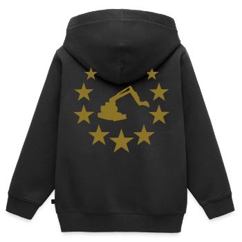bagger star - Kids Premium Organic Zip-up Hoodie - black - Back - AI Model Kid Male (0cm)
