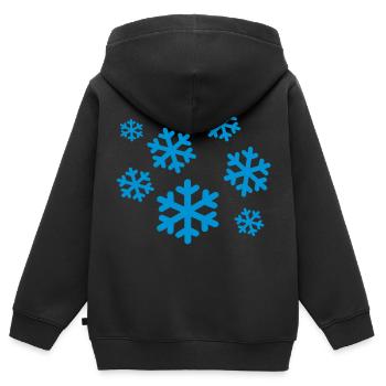 Schnee - Kinder Premium Organic Zip Hoodie - Schwarz - Hinten - AI Model Kid Male (0cm)
