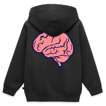 menschliche Gehirn Gehirn Gehirn 1010 - Kinder Premium Organic Zip Hoodie - Schwarz - Hinten - AI Model Kid Male (0cm)
